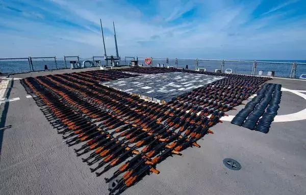 In July, the US Justice Department filed a forfeiture complaint against thousands of weapons and rounds of ammunition that the US Navy seized in transit from Iran's IRGC to militant groups in Yemen between 2021 and 2023. [US Justice Department]