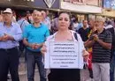 
Syrian female activists protest in the southern city of Sweida on September 5. The protests in Sweida began after the Syrian regime ended fuel subsidies in August. [Sam Hariri/AFP]        