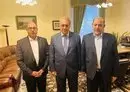 
Russian Deputy Foreign Minister and Special Representative for the Middle East Mikhail Bogdanov (center) hosts a meeting with Hamas representative Moussa Abu Marzouk (right) in Moscow on October 26. [File]        