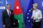 
Jordan's King Abdullah is welcomed by European Commission President Ursula von der Leyen in Brussels, on May 5, 2021. [Yves Herman/POOL/AFP]        