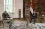 
US Secretary of State Antony Blinken meets with Egypt's President Abdel Fattah al-Sisi in Cairo on October 15. [Jacquelyn Martin/Pool/AFP]        