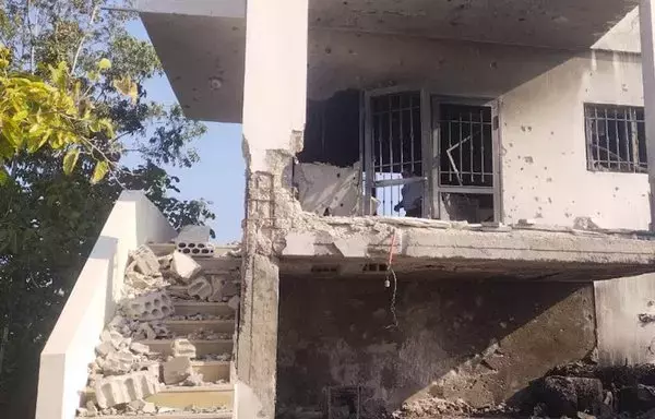 The house of a shepherd, Najib Zorob, was severely damaged during the bombardment of Alma al-Shaab during clashes between Hizbullah and the Israeli army. [Deputy Mayor of Alma al-Shaab]