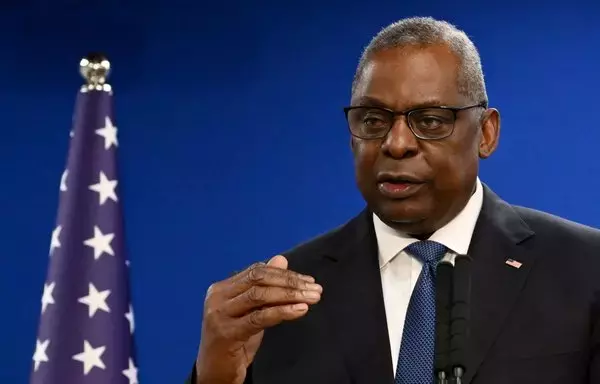 US Secretary of Defense Lloyd Austin speaks during a joint press conference with Israel's defense minister in Tel Aviv on December 18. [Alberto Pizzoli/AFP]