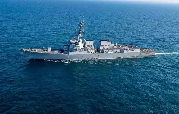 Guided-missile destroyer USS Gravely sails in Gulf waters on December 5. Gravely on December 30 shot down two anti-ship ballistic missiles in the Red Sea fired from Houthi-controlled areas in Yemen. [US Navy]