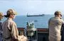 
Sailors aboard a ship from Combined Maritime Forces Task Force 153 survey the maritime environment to promote the free flow of trade in the Red Sea in support of Operation Prosperity Guardian. [Combined Maritime Forces]        