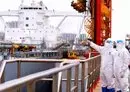 
Immigration inspection officers check an oil tanker carrying imported crude oil at Qingdao port in China's eastern Shandong province on May 9, 2022. [AFP/CHINA OUT]        