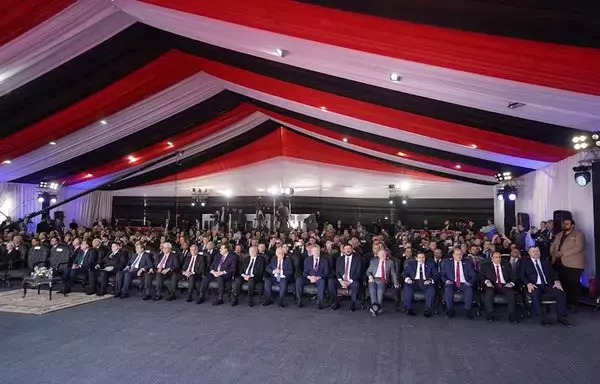 Senior Egyptian officials attend the January 23 inauguration ceremony of an El-Dabaa nuclear power plant unit. [Nuclear Power Plants Authority]