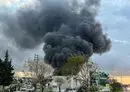 
Smoke billows following an Israeli air raid on a Hizbullah weapon warehouse in the southern Lebanese town of Ghaziyeh on February 19. [Mahmoud Zayyat/AFP]        