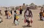 
Yemenis displaced by the conflict receive food aid and supplies to meet their basic needs, at a camp in al-Hodeidah province's Hays district on March 29, 2022. [Khaled Ziad/AFP]        