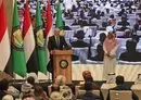 
US special envoy for Yemen Tim Lenderking speaks during a conference on Yemen's devastating war hosted by the six-nation Gulf Cooperation Council in the Saudi capital Riyadh on March 30, 2022. [Fayez Nureldine/AFP]        