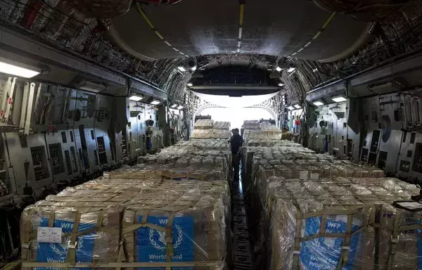 CENTCOM and the Royal Jordanian Air Force airdropped food aid into Gaza in two successful operations on March 2 and 5. [CENTCOM]