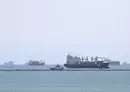 
Merchant ships transiting the Red Sea. [Ahmed Hasan/AFP]        