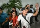 
A Filipino crew member of M/V Tutor arrives at the airport in Pasay, Metro Manila, June 17. The Houthis struck the Tutor with a sea drone off al-Hodeidah June 12. [Jam Sta Rosa/AFP]        