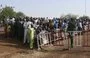 
People displaced by extremist violence gather June 2, 2022, in Makalondi, Niger, in the 'three borders' (Niger-Mali-Burkina) zone, the scene since 2017 of bloody attacks attributed to 'Islamic State in the Greater Sahara.' [Boureima Hama/AFP]        