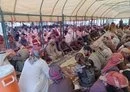 
Members of Syrian tribes attend a meeting in rural Deir Ezzor on July 25. [Euphrates Appeal Media Network Facebook page]        