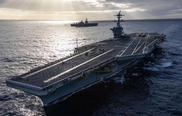 The aircraft carrier strike group led by the USS Abraham Lincoln, seen here, will replace one helmed by the USS Theodore Roosevelt in the Middle East. [USS Abraham Lincoln Facebook page]