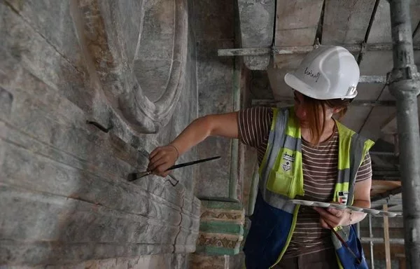 Rehabilitation of Mosul's al-Nuri Mosque continues July 15. [Mosul Heritage Facebook page]