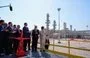 
Iraqi Prime Minister Mohammed Shia al-Sudani and government officials inaugurate the gas processing project at Halfaya oil field, June 8. [Iraqi Ministry of Oil]        