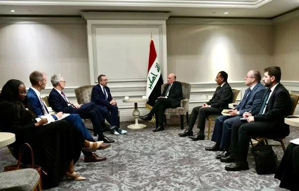 Iraqi Foreign Minister Fuad Hussein meets with US officials in Washington on October 3 to discuss the protection of maritime shipping lanes in the region. [Iraqi Ministry of Foreign Affairs]