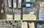 
Photographs published September 31 show 420,000 narcotic pills and other items smuggled from Syria that were seized by the Jordanian authorities. [Jordan Public Security Directorate]        