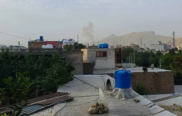 Smoke rises in Kabul on July 31, 2022, following a US drone strike that killed al-Qaeda chief Ayman al-Zawahiri. [AFP]