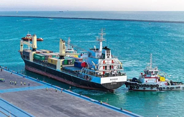 A new marine berth at Iraq's Grand Faw Port is seen in a photo taken November 7. [Office of the Prime Minister of Iraq]