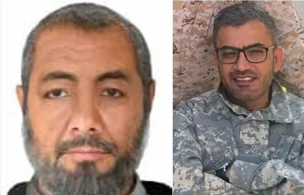 Undated photos of IRGC commanders Abdul Reza Shahlai and Shahram Poursafi. [Rewards for Justice]