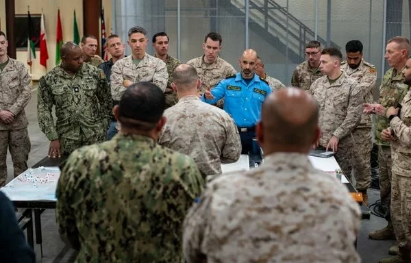 US and Kuwaiti forces conduct wargame scenarios during Exercise Eager Defender 24 at Mohammad Al-Ahmad Naval Base, Kuwait, January 31, 2024. [US Marine Corps]