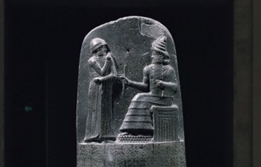 The law code stele of king Hammurabi