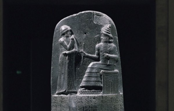 The law code stele of king Hammurabi